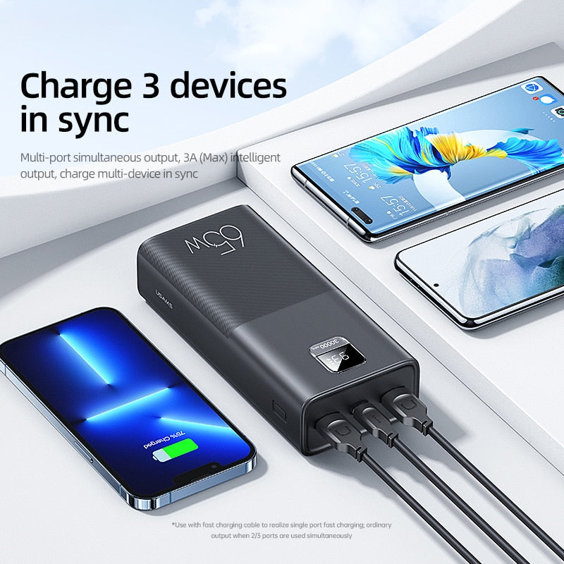 65W Digital Display Power Bank (30000mAh)