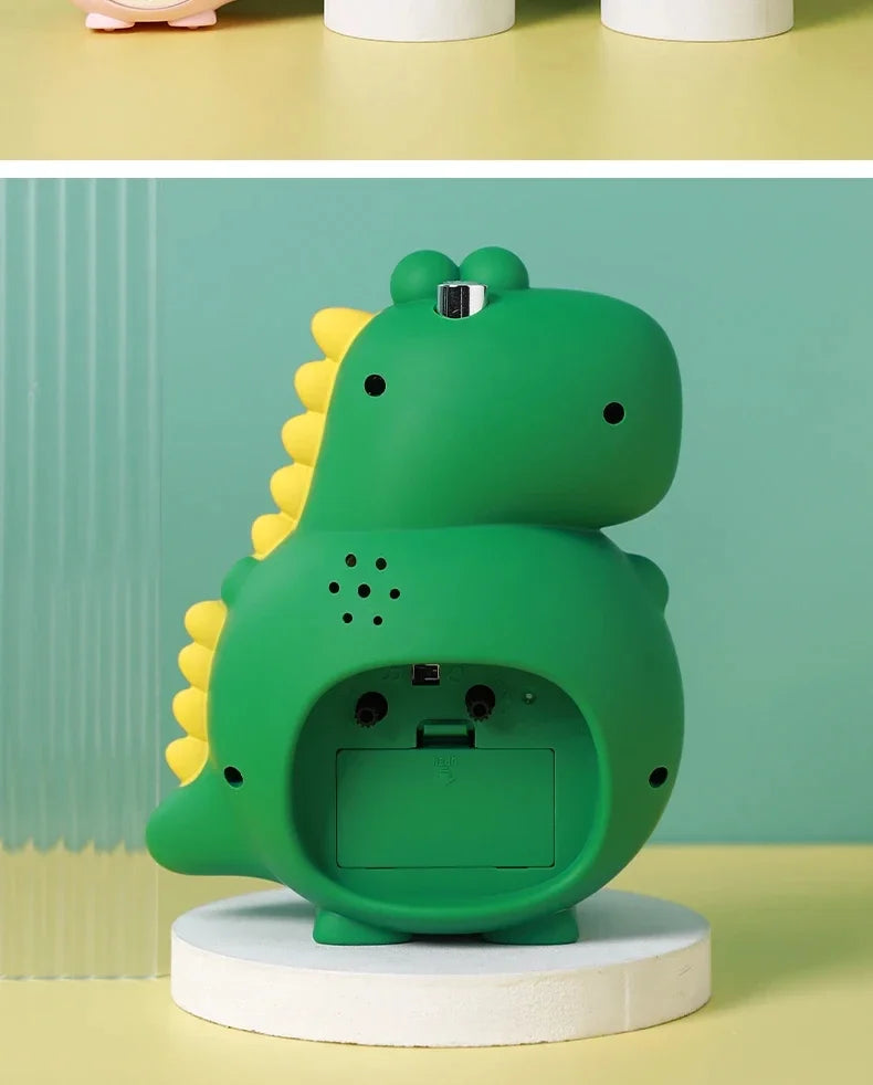 Cartoon Dinosaur Alarm Clock with Wake-up Light Specially Designed for Kids Boys Girls and Primary School Students