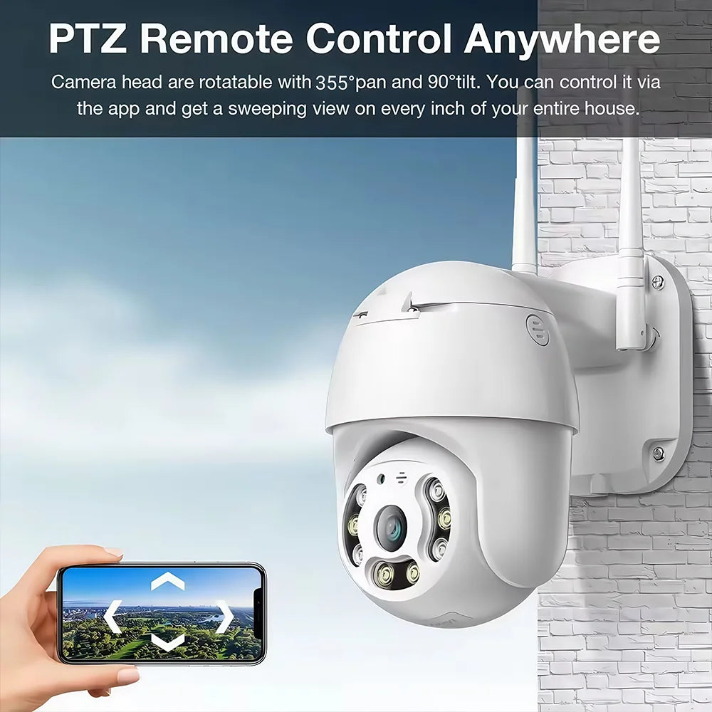 V380 Pro Security Camera 4K 8MP Ultra HD WIFI PTZ Dual Light Surveillance Camera Outdoor Wireless WIFI Smart Net Camera V380PRO