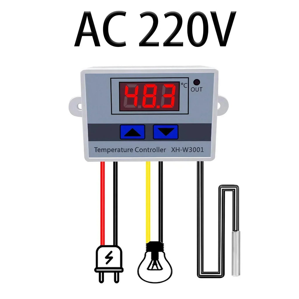 Digital Temperature Controller Thermostat Switch Thermometer 12/24/220V Microcomputer Thermoregulator Home Automation System