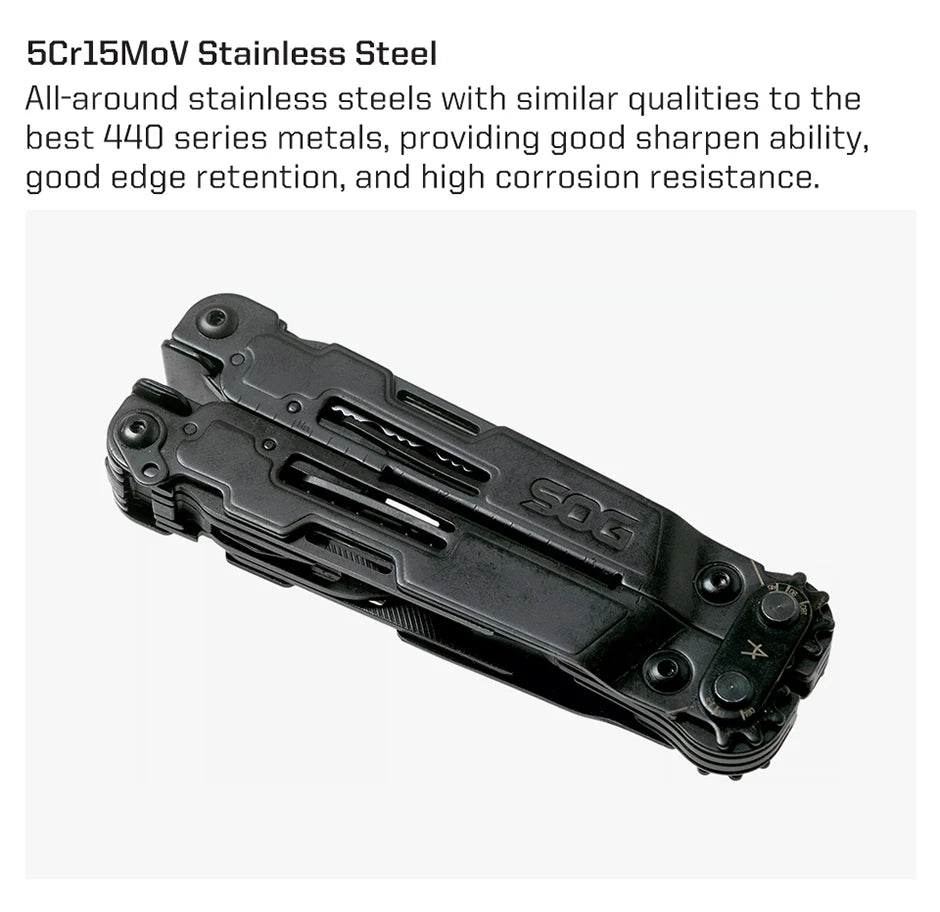 SOG 21 in 1 PowerAccess Multifunctional Folding Tactical Pliers EDC Pocket Multitoos Outdoor Survival Camping Supplies-PA2002-CP