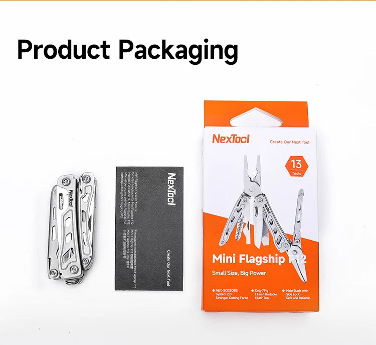 NexTool Keychain Mini Flagship F12 Folding Multi Tool 13 In 1 Screwdriver Pliers File Ruler Bottle Opener Scissors EDC Hand Tool