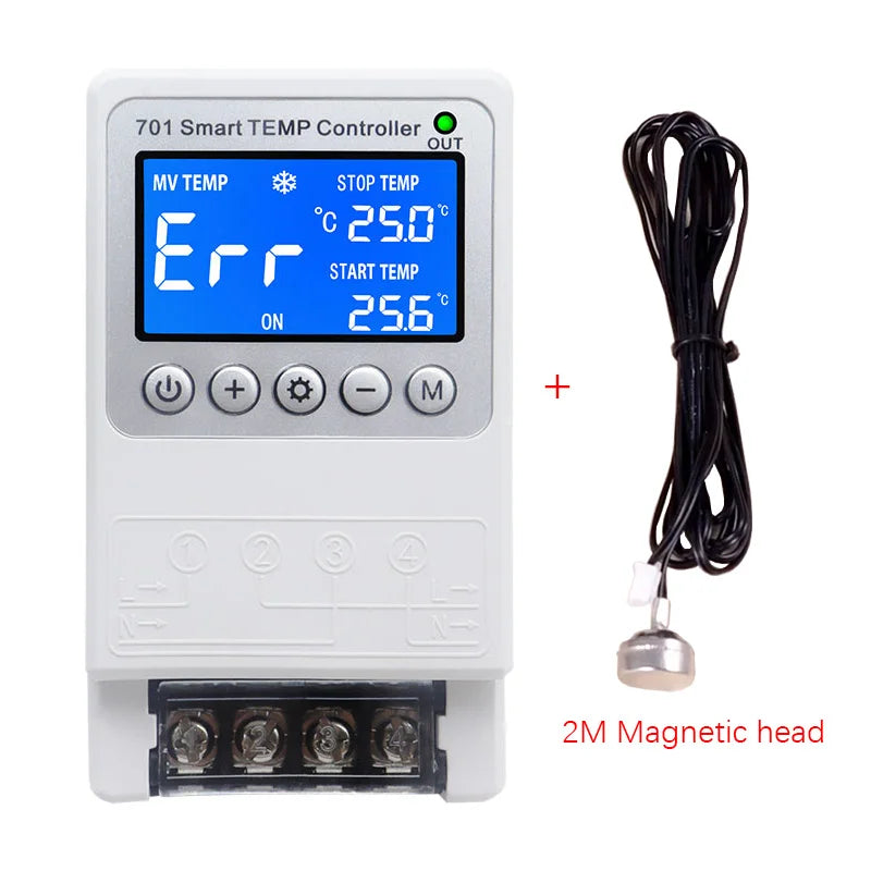 701 Smart Temperature Controller Constant Thermostat Control Timing Control Switch Cycle Control Multiple Sensor Head Optional