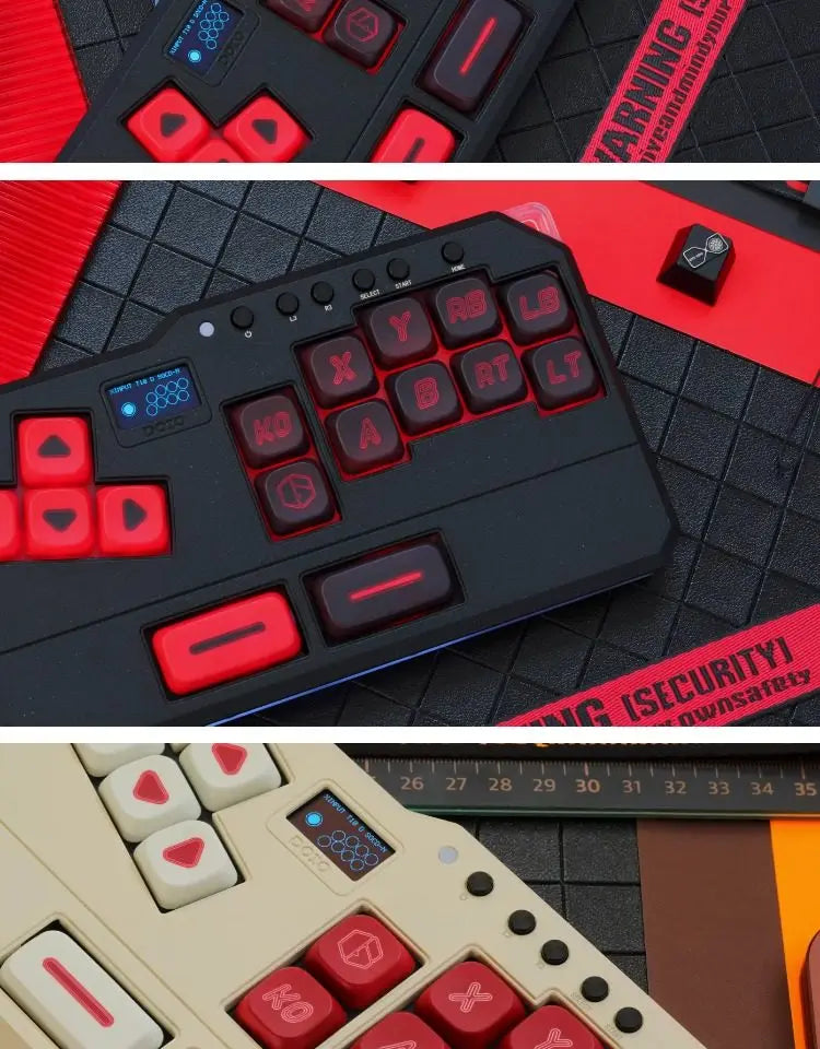 DOIO KBHX-01 SLIM Wired Mini Keyboard Upgradable Wireless Keyboard Aluminum Alloy Game Keyboards PS5 Switch Joystick Custom Gift