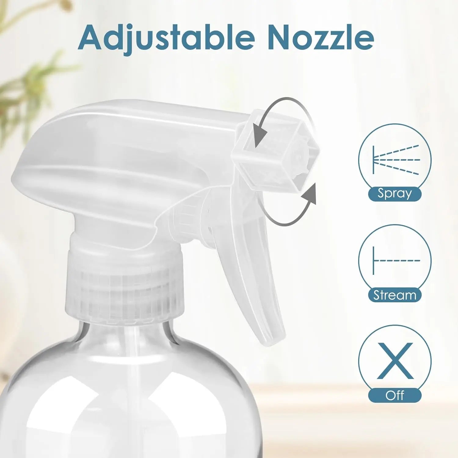 1/2PCS 500ML/16oz Glass Spray Bottle with Silicone Sleeve Empty Clear Bottle Set for Aromatherapy Facial Hydration Hair Care