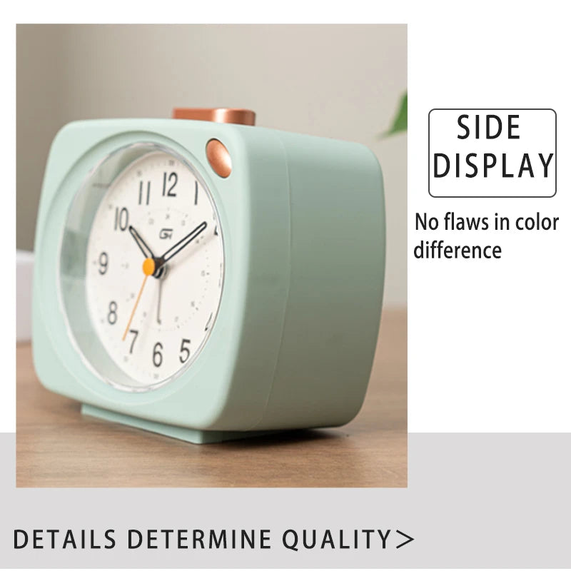 Music alarm clock, modern style, with snooze function and night light function, can run time, a good gift for the school season