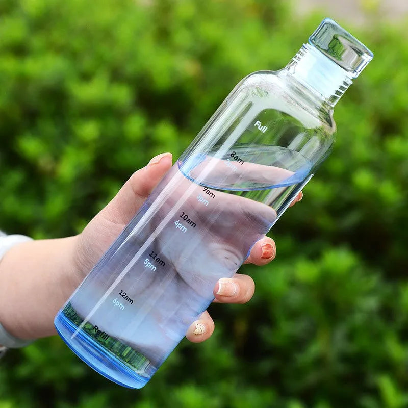 500ml Elegant Leakproof Water Bottle with Time Scale Stay Hydrated Daily Lightweight & Portable for Fitness & Outdoor Adventures