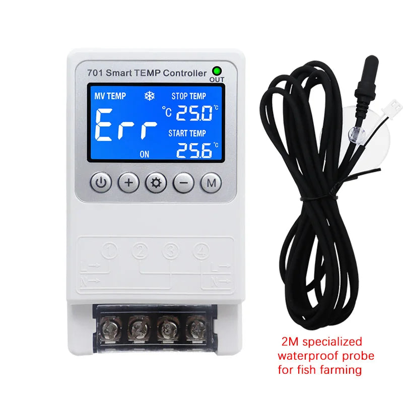 701 Smart Temperature Controller Constant Thermostat Control Timing Control Switch Cycle Control Multiple Sensor Head Optional