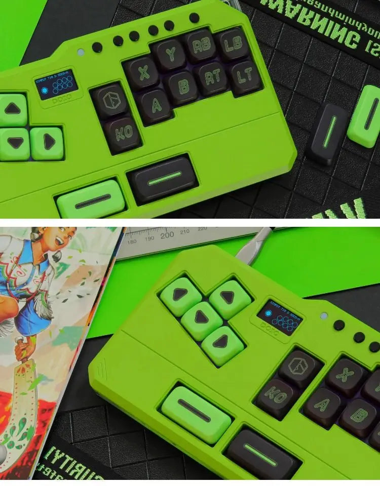 DOIO KBHX-01 SLIM Wired Mini Keyboard Upgradable Wireless Keyboard Aluminum Alloy Game Keyboards PS5 Switch Joystick Custom Gift