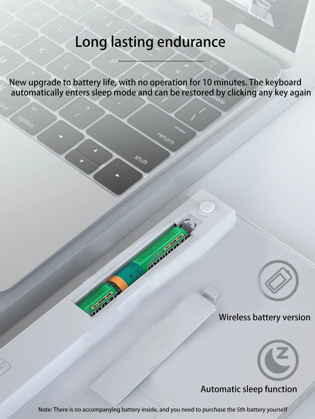 Wireless keyboard, 10 inch slim, tablet/laptop wireless keyboard, ipad mini keyboard