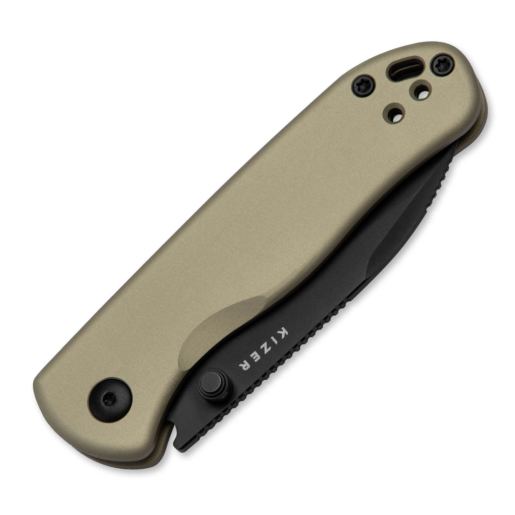 Kizer Pocket Folding Knife Drop Bear 2 V3619.2C Aluminum/Micarta/Richlite Handle With NitroV Blade Outdoor EDC Camping Knives