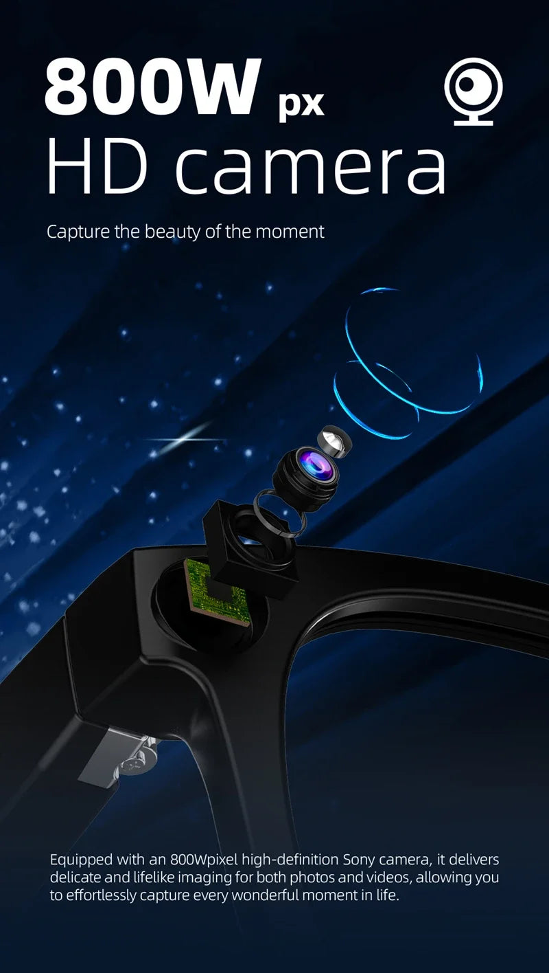 2026 4K Smart AI Glasses 800W pixel AI Shooting Camera HD Photo Video Voice Call Translation Waterproof Bluetooth AI Glasses