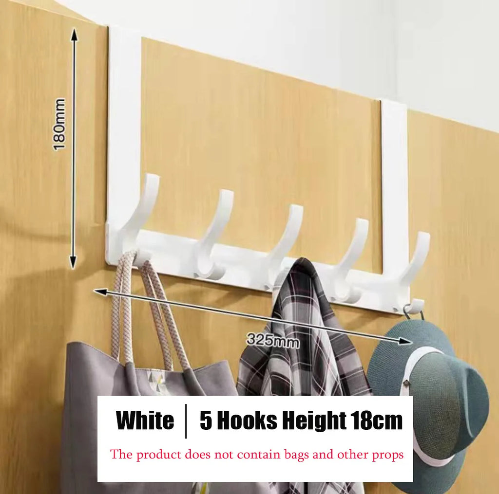 Hooks Over The Door Home Bathroom Organizer Rack Clothes Coat Hat Towel Hanger New Bathroom Kitchen Accessories Holder Door Hang