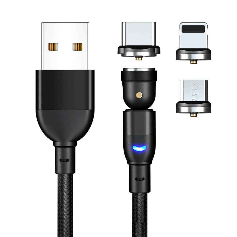 540 Rotate Magnetic Cable Fast Wirless Charging