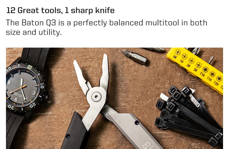 SOG 13 in 1 BATON Q3 Multi-Tool Folding Pliers Mini Hand Tools Tactical Pen Pocket EDC Multifunctional Portable Outdoor Gadget