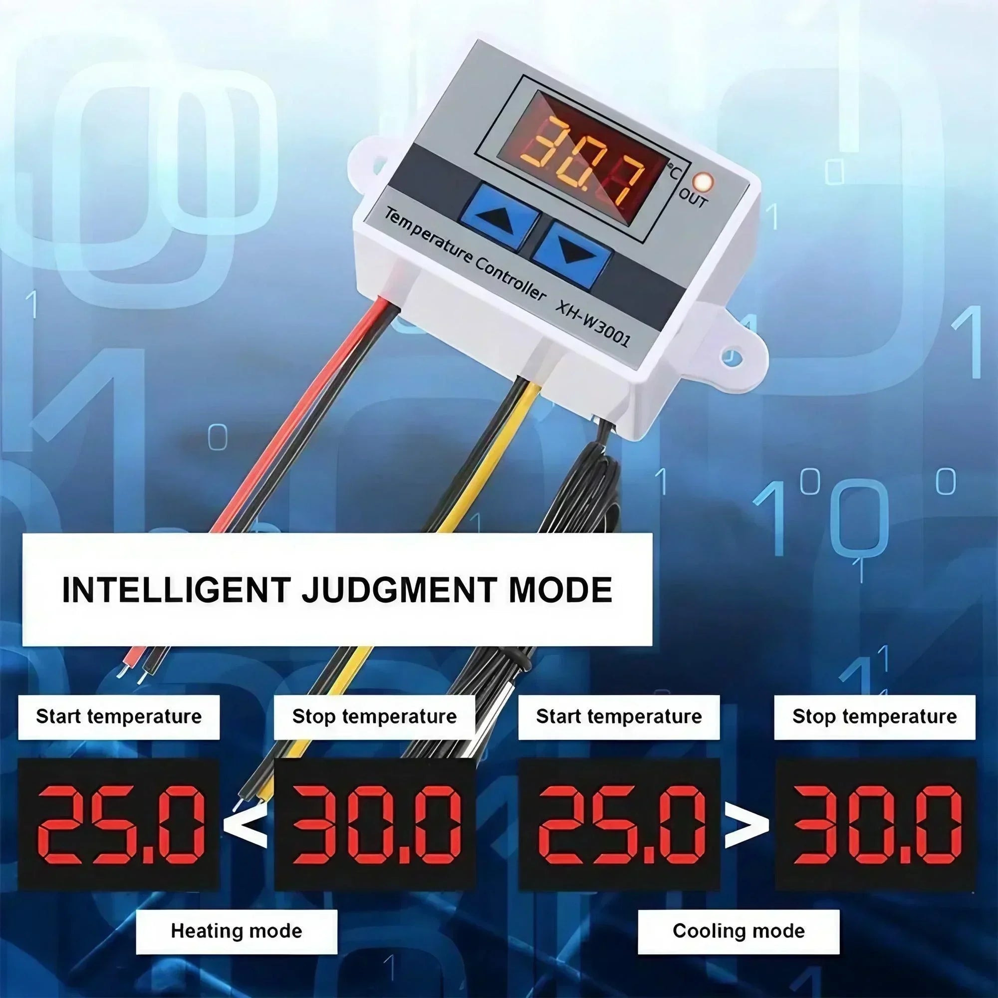 STONEGO W3001 Digital Thermostat - Microcomputer Temperature Control Switch, Thermoregulator for Precise Temperature Management