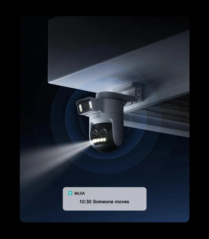 XIAOMI New Smart Outdoor Camera 4 Pro Triple Camera Zoom Edition，360° 5MP 3K，9x Hybrid Zoom，IP66，Chinese Version With Adapter