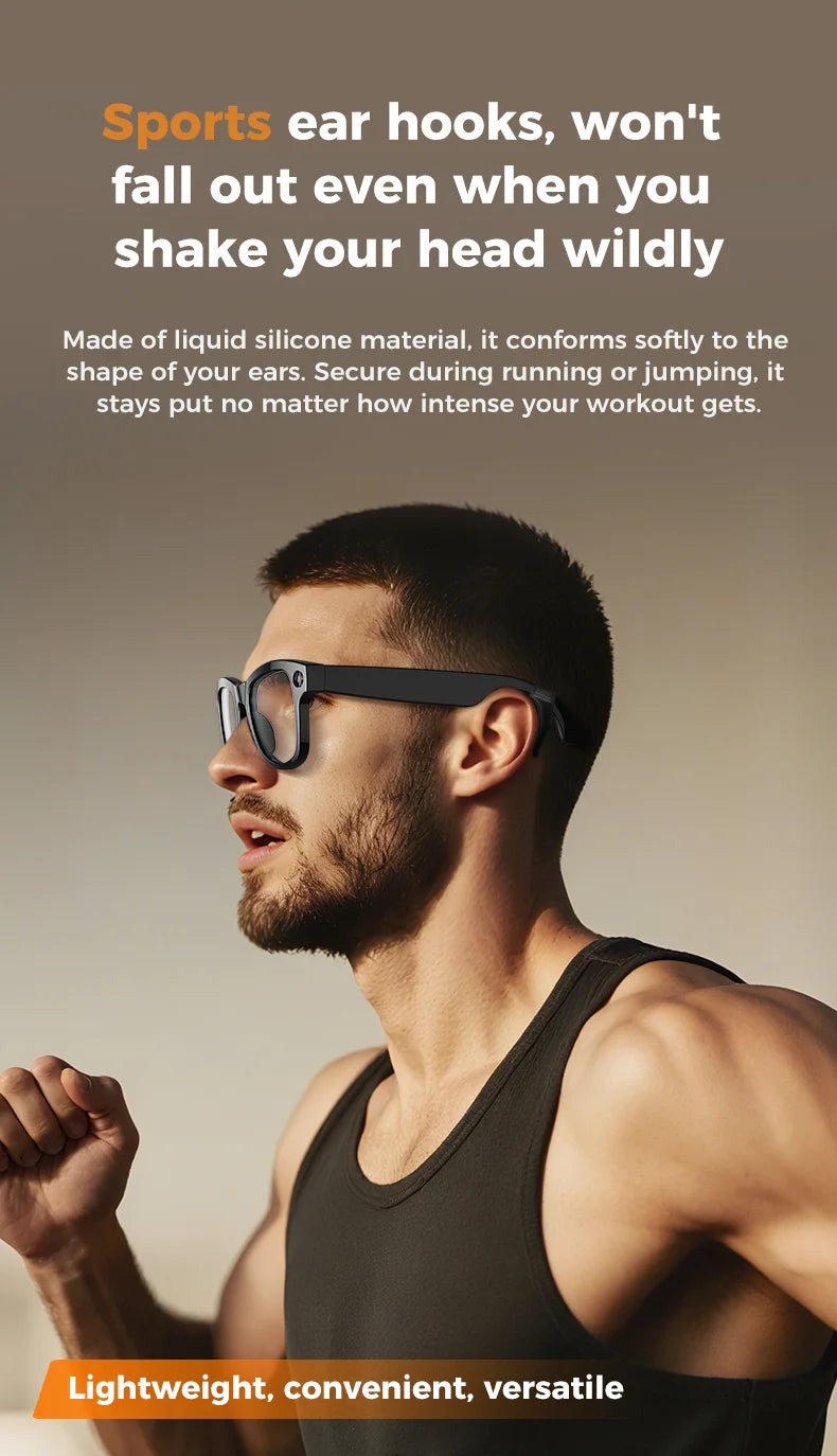 2026 AI Smart Glasses with 8MP Camera Video Recording 120+ Languages Translation Sunglasses Bluetooth Call Music Play Men Women