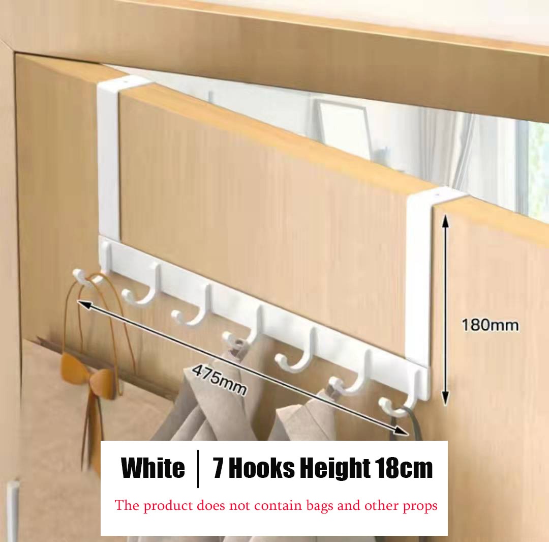 Hooks Over The Door Rack Clothes Coat and Hat Towel