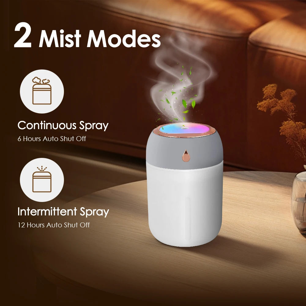 Air Humidifier Cool Mist Aroma Diffuser Portable 600ml Electric Air Humidifier Diffuser USB Humidificador For Home Office
