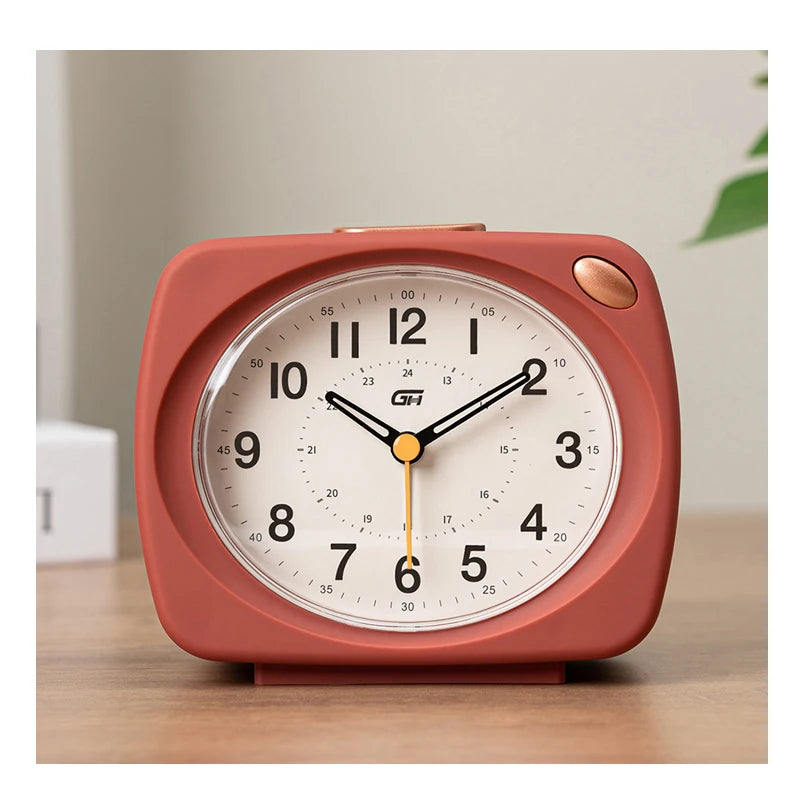 Music alarm clock, modern style, with snooze function and night light function, can run time, a good gift for the school season