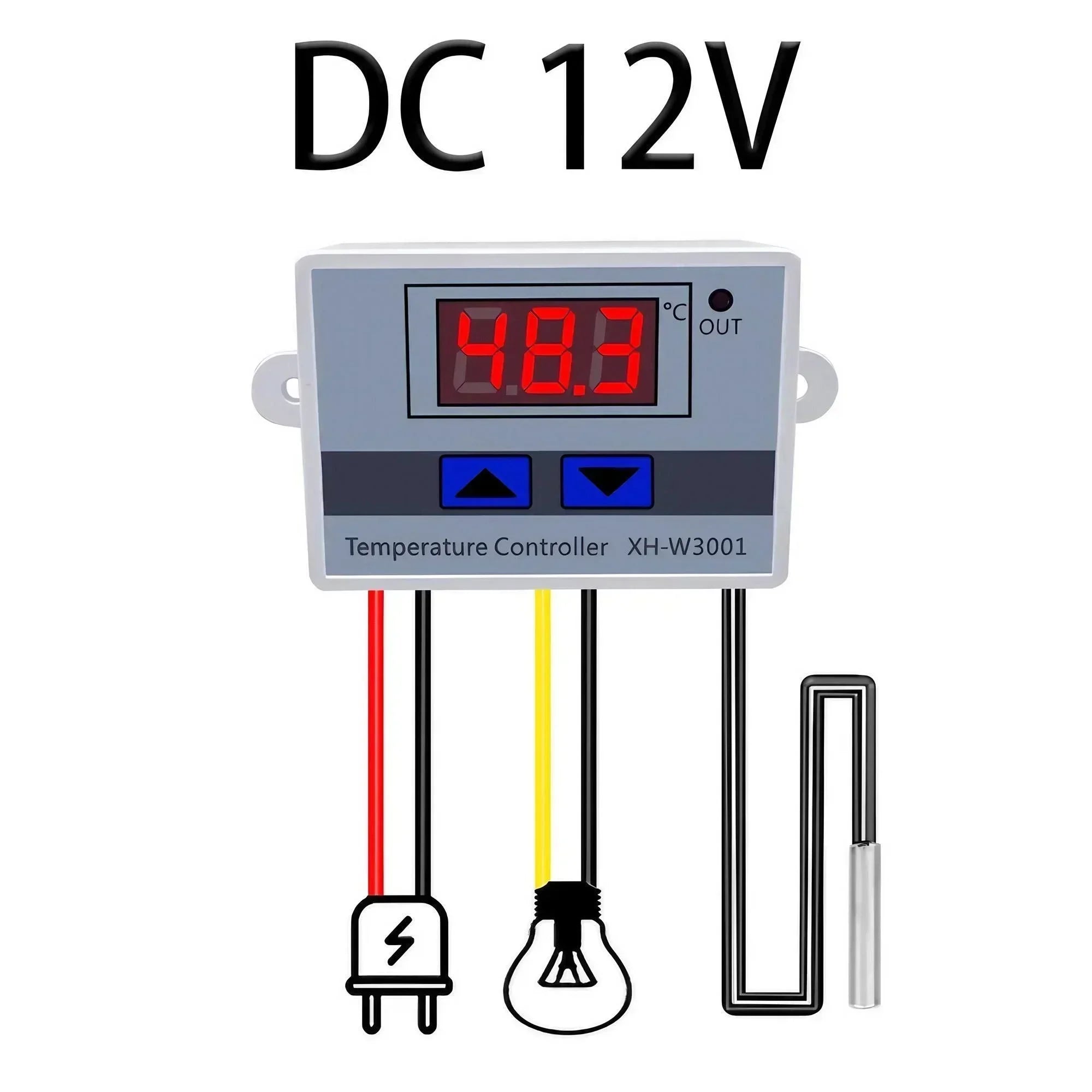 Digital Temperature Controller Thermostat Switch Thermometer 12/24/220V Microcomputer Thermoregulator Home Automation System