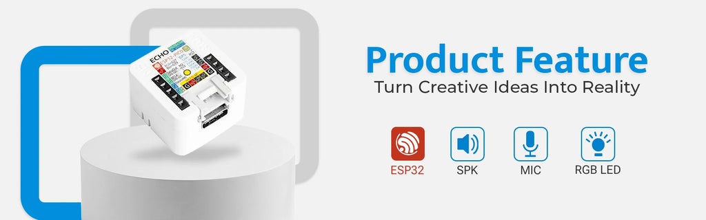 M5Stack ATOM Echo programmable Mini Smart Speaker ESP32 Voice Control Module with BLE/Wi-Fi for IoT Prototyping & DIY Projects