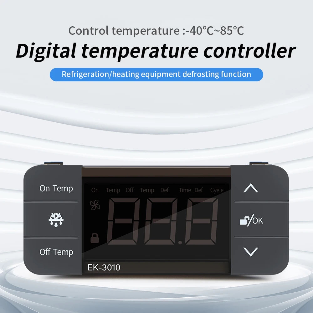 Digital Thermostat for Incubator Temperature Controller Heating Cooling Refrigeration Defrosting Fan Thermostat Relay Sensor