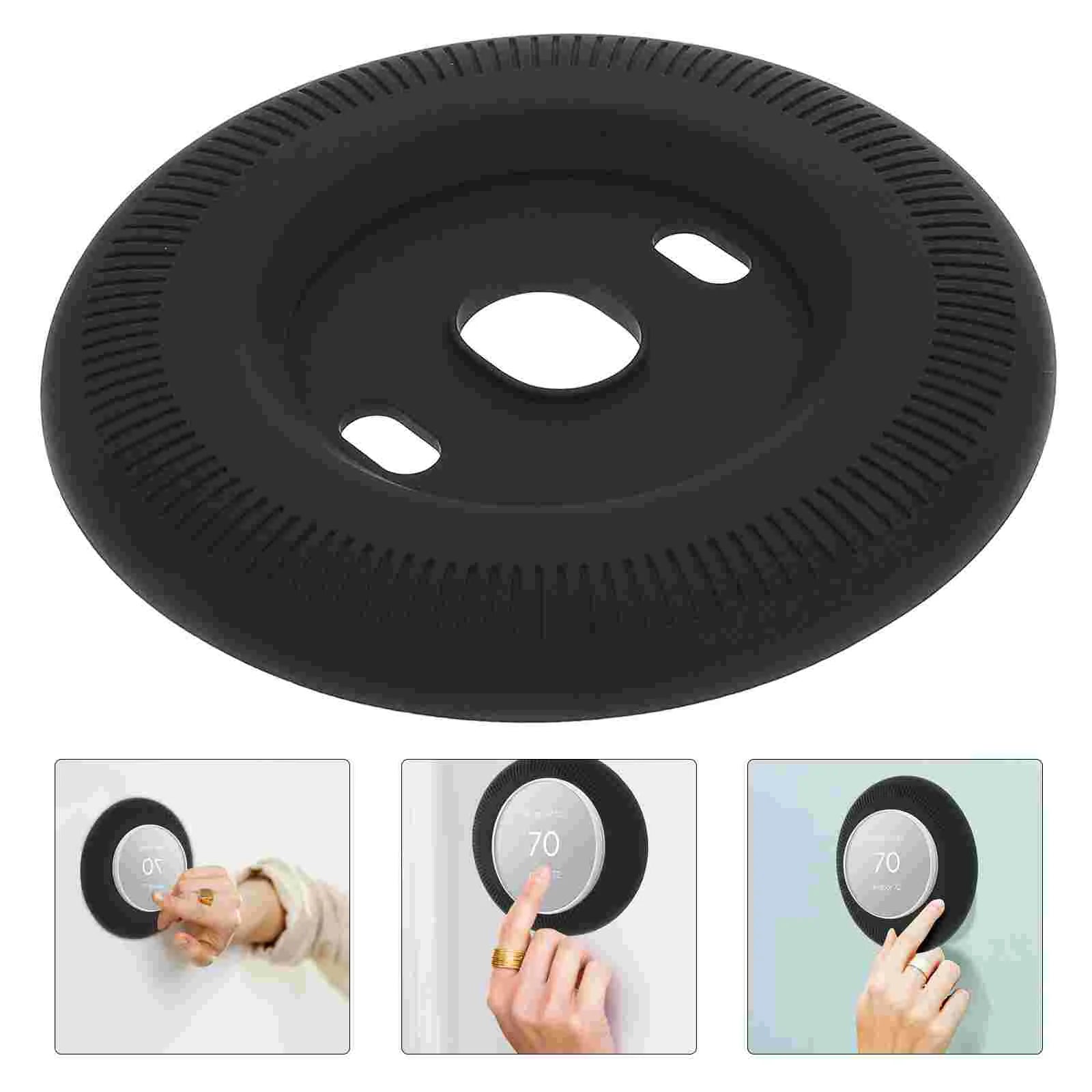 Round Thermostat Cover Plate Mount Trim Part For Home Intelligent Nest Kit Wall Temperature Control System Family
