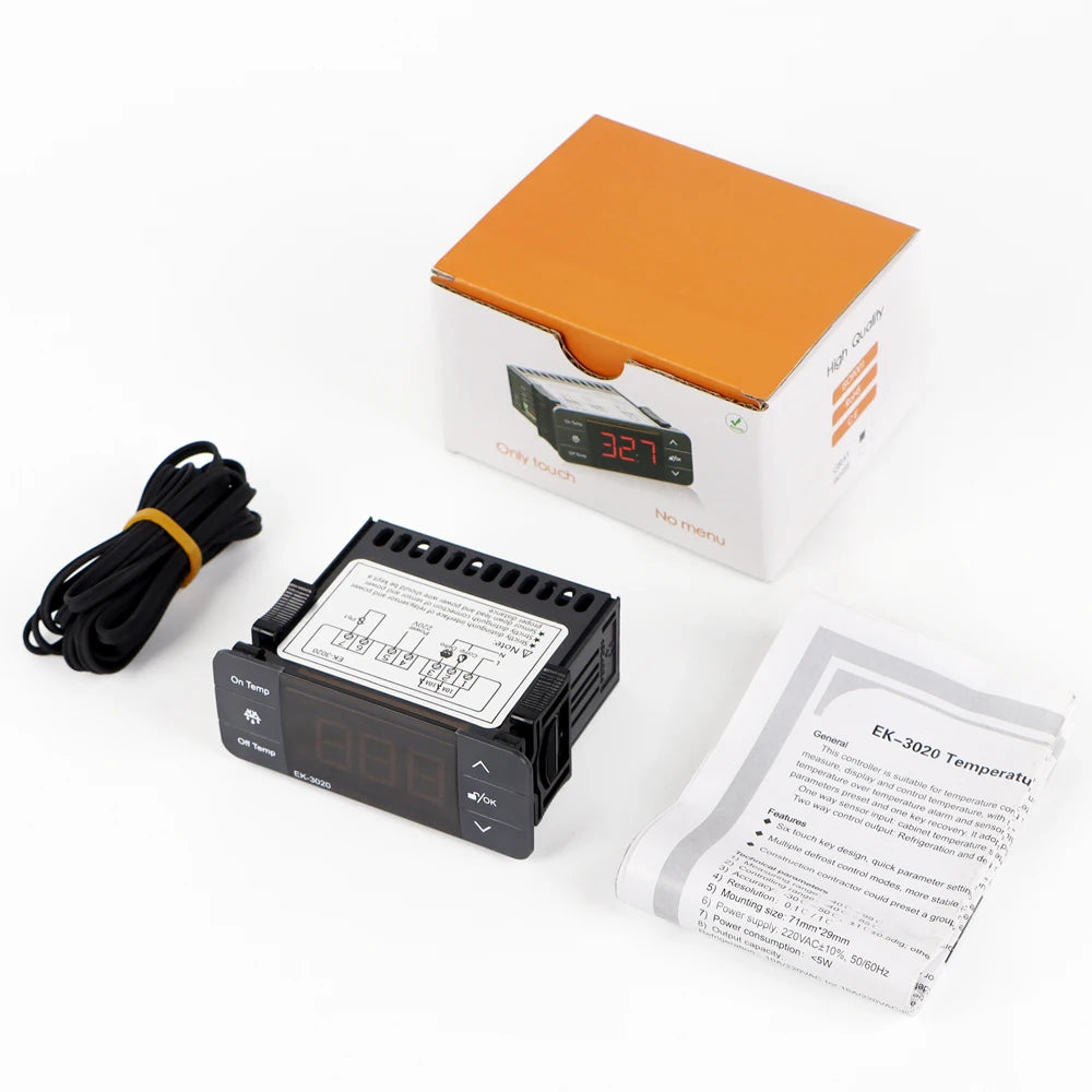 Digital Thermostat for Incubator Temperature Controller Heating Cooling Refrigeration Defrosting Fan Thermostat Relay Sensor