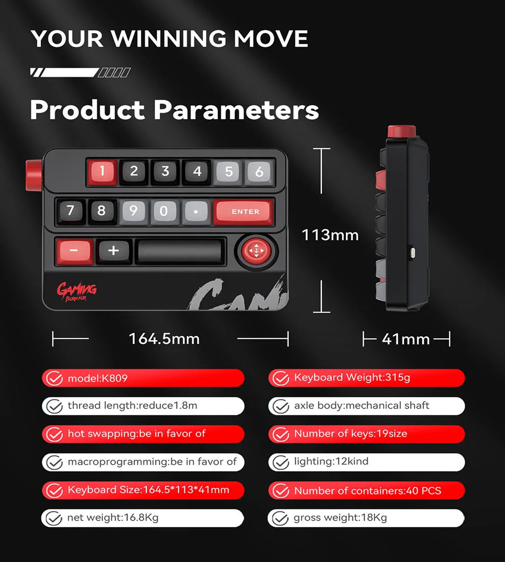 Rocker Knob Programming Macro Custom Keyboard RGB Backlight Wired Programmable Gaming Keyboard Full Hot Swappable Key