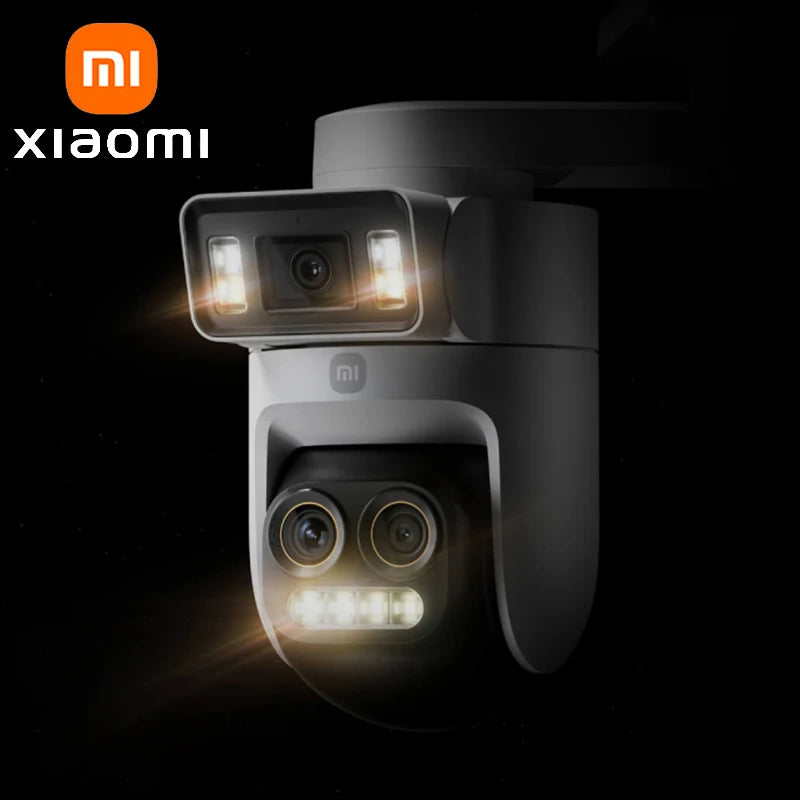 XIAOMI New Smart Outdoor Camera 4 Pro Triple Camera Zoom Edition，360° 5MP 3K，9x Hybrid Zoom，IP66，Chinese Version With Adapter