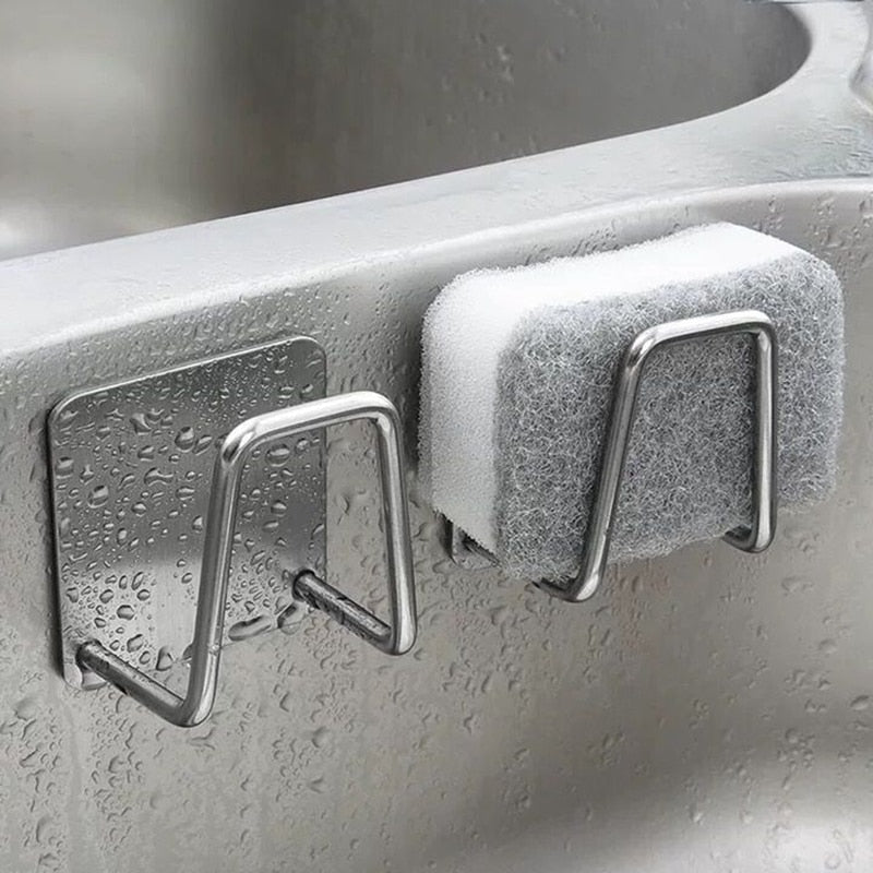 Stainless Steel Drain Drying Rack Kitchen Wall Hooks